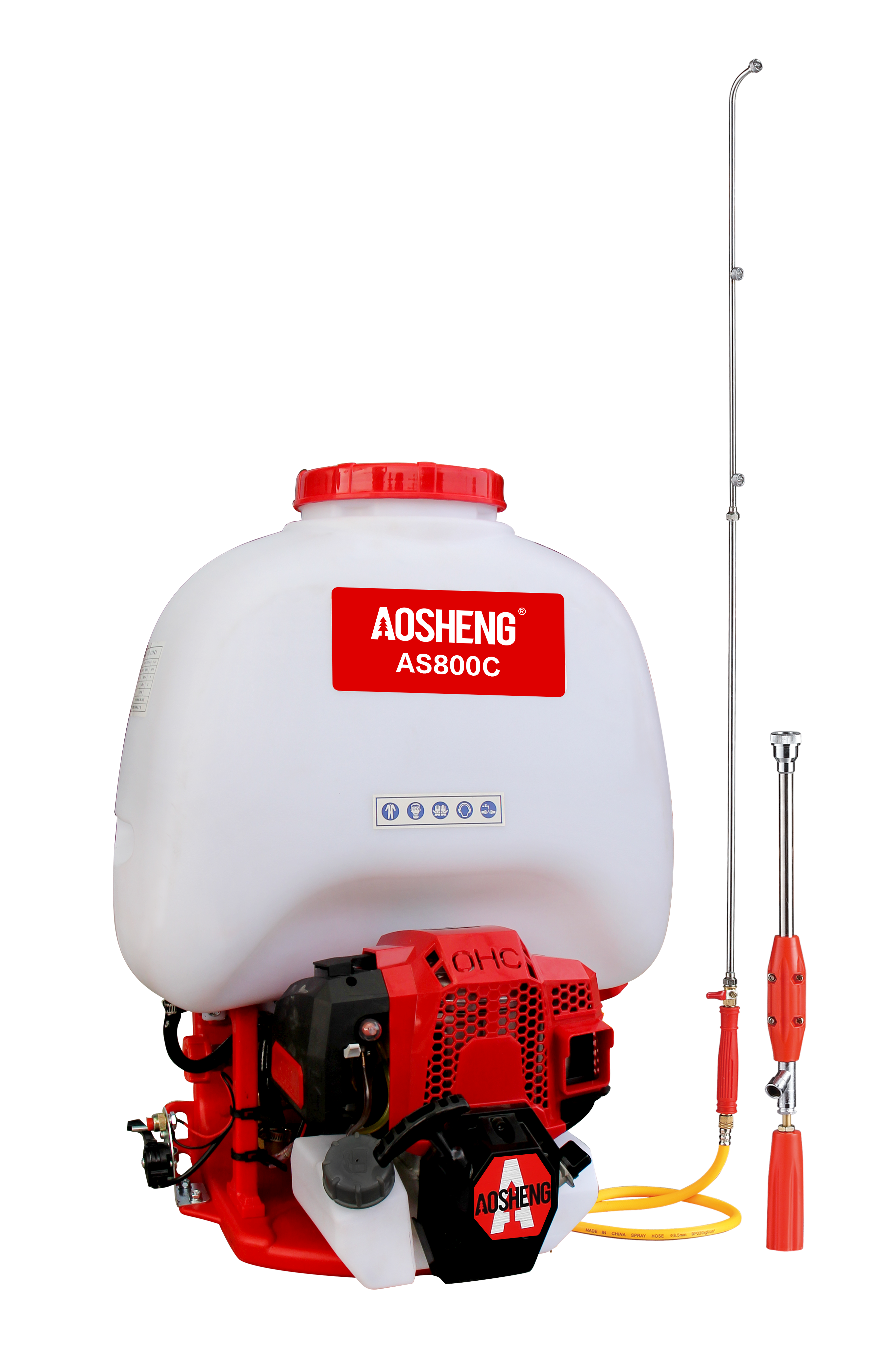 Bensindrivna sprutor finns i en mängd olika storlekar och utföranden